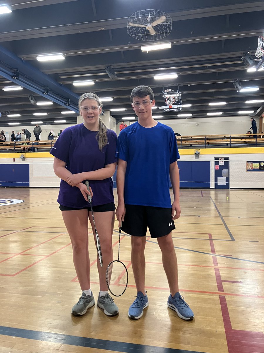 Congratulations to the mixed badminton team of Abigail Brisco and Matt Wright who captured mixed doubles gold today in Pembroke!