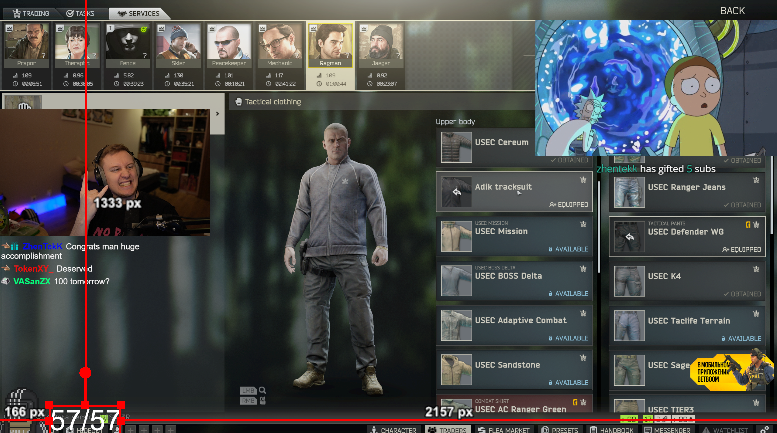 Done Tracksuit in 1 stream. 50 Killa kills. took me 13 hours, lost 21 million RUB, Gained 70 FIR 60rounders, 4000 FIR Igolnick bullets, 0 labs cards. IDK if anyone else did tracksuit in 1 stream, so here we are :)