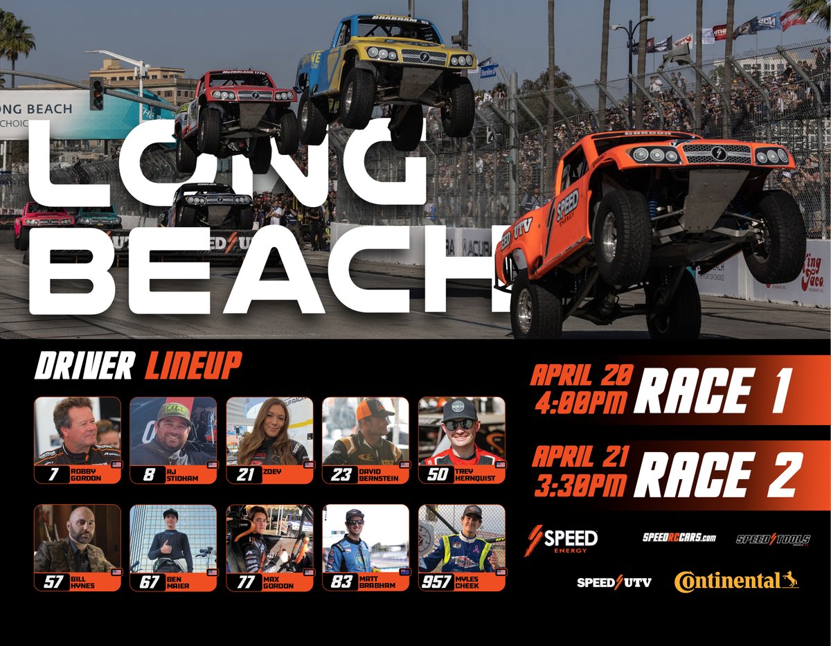 SST Weekend Schedule Friday, April 19 12:15pm/pt - Practice & Qualifying Saturday, April 20 4:00pm/pt - Race #1 Sunday, April 21 3:30pm/pt - Race #2 All races will be streamed LIVE on our Facebook and YouTube channels. #stadiumsupertrucks #california #longbeach