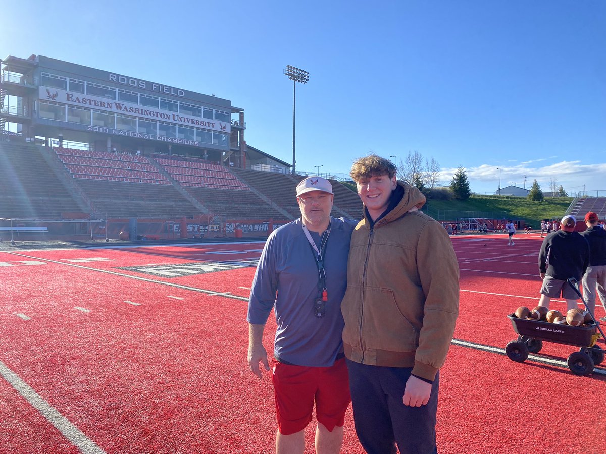 I am extremely honored to have earned an offer from Eastern Washington today after a great visit! Thank you @CoachHaydenMace and @CoachBestEWU @EWUFootball #goeags