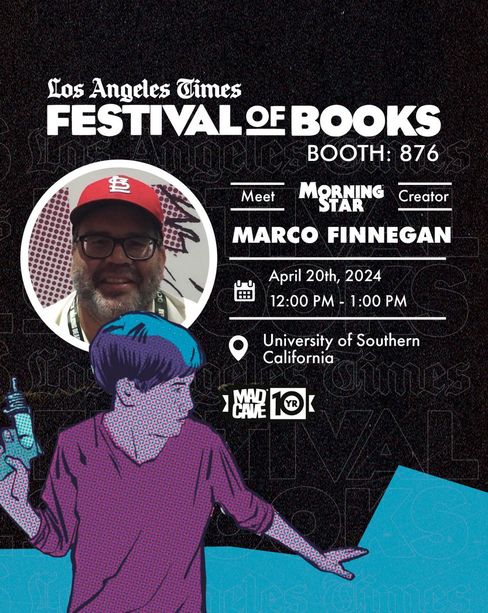 If you all are planning to be at the @latimesfob on Saturday swing by the @MadCaveStudios booth for some comics. I'll be signing and sketching on these little bookplates too! 