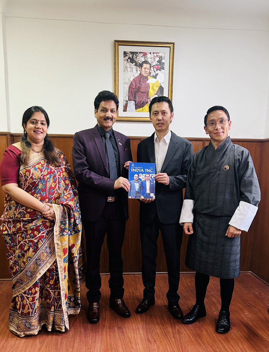 We had a highly productive meeting with senior diplomats from the Bhutanese Embassy in India,where we discussed how Bhutanese startups focused on solar energy could greatly benefit from participating in the SolarX challenge #isa #investindia #solarxchallenge  @phdchamber