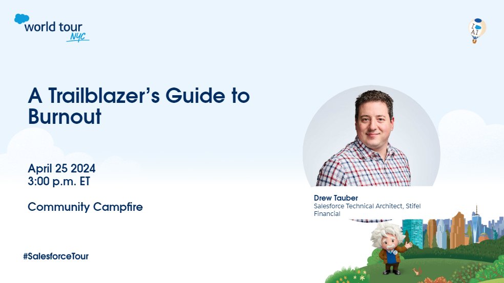 Coming to #SalesforceTour NYC next week? Come see me talk about my experience with burnout and get some tips on how to manage your stress!