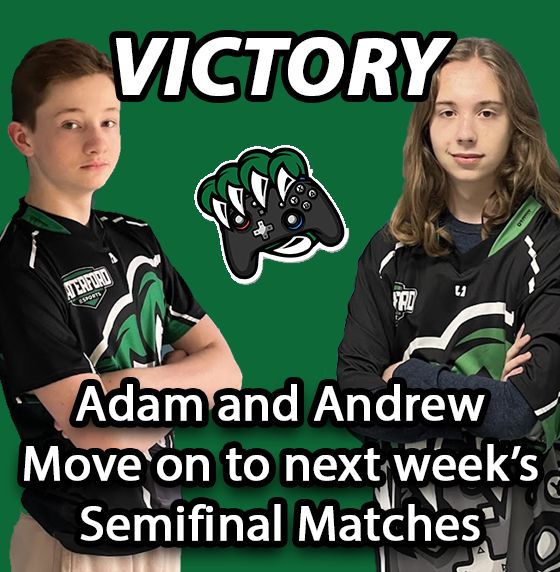 Adam and Andrew crush their opponents today and move onto the Vanta Semifinals next week! A HUGE thank you to everyone who came out for our live event! We thought it went so well, WE ARE LIVE IN THE AUDITORIUM AGAIN TOMORROW 4/19/2024! PlayVS Round of 16!! LETS GO WATERFORD!!!