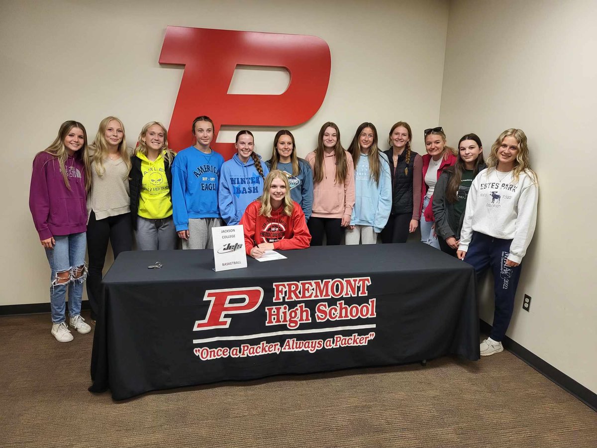 KitJPowell's tweet photo. Congrats to Fremont’s Jessica Bennett on signing to play basketball at Jackson College today!  @CatchMarkSports @ScottDeCamp @JVanDykeMLive https://t.co/Wb8fdJNPeG