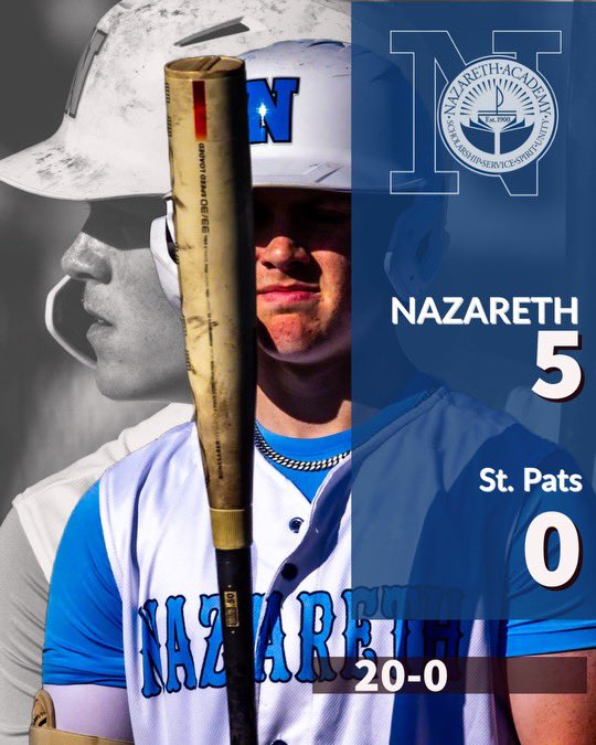 Baseball_Naz's tweet photo. The Roadrunners improved to 20-0 and 6-0 in the ESCC with a 5-0 W over St. Pat’s. 

WP Luca Fiore (5-0) 5 IP 0H 8K

David Cox 1-1 Double 2RBI 2BB

Cole Reifsteck 2-2 1R 

John Hughes 2-4 1R 

Chuck Roche 1-3 1RBI 

Nick Drtina 1-2 1RBI

#SHG https://t.co/Nup6tZGORZ