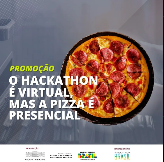 Eu ganhei uma pizza do #HackathonSambaMeetsWaltz na promoção 'O Hackathon é virtual, mas a pizza é presencial' #HackathonBrasil