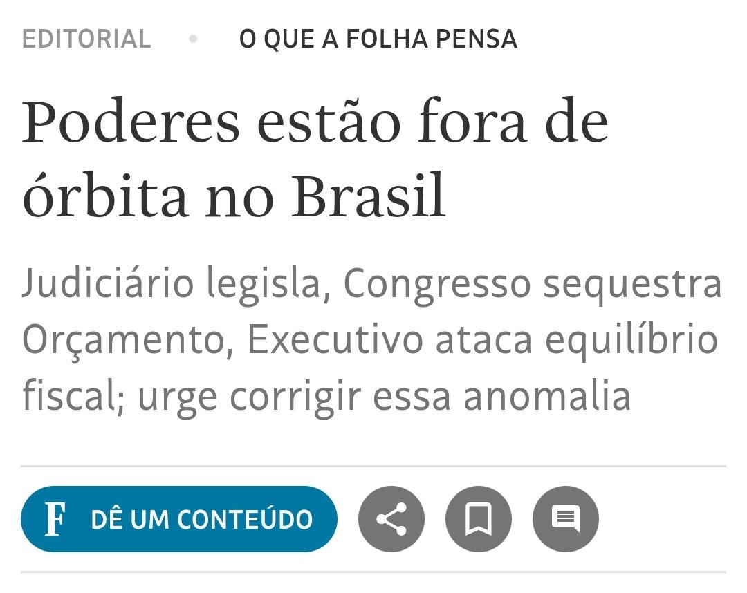 A Folha de SP tá ousada né?