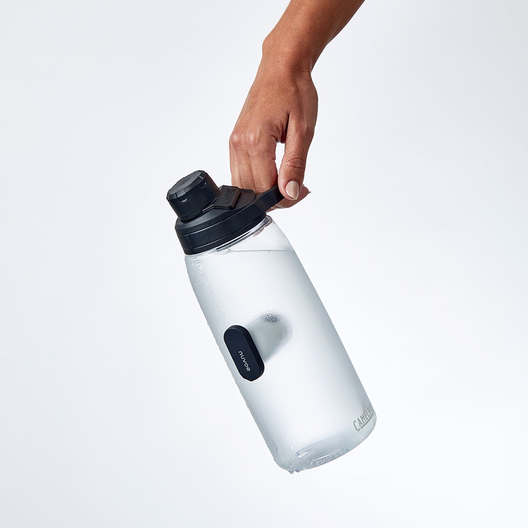 Pod upgrades your bottle into a water purifier. If you like a lightweight yet large bottle, this CamelBak is a popular pairing with Nuvoe Pod. Shake with every refill and you’ll purify your water in 1 minute!

#nuvoe #purification #camelbak