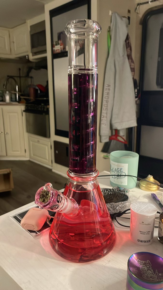 Sub funded Cheech Glycerin coil neck bong…..Should us stoner dommes come up with a name?