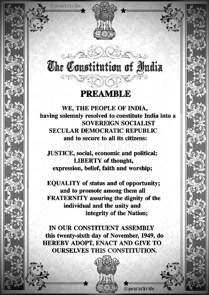 On a #Votingday all of us should remember only one thing before we exercise our #VotingRights . It’s the preamble that we all chose to live by! Let it guide us! #Constitution