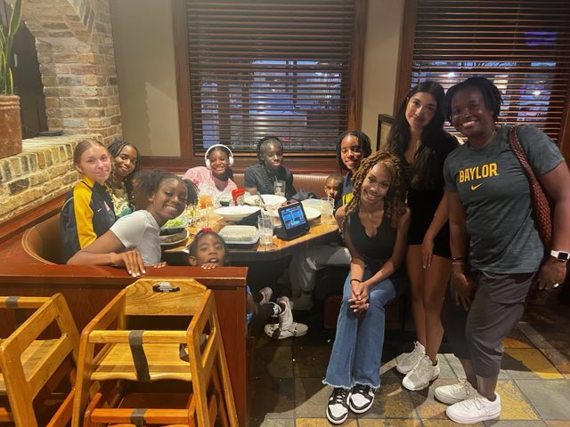 Regional Meet Pep Talk Look who came to say hi! Coach Stacey Smith, Baylor Women’s Head Track and Field Coach, offered words of encouragement and support.