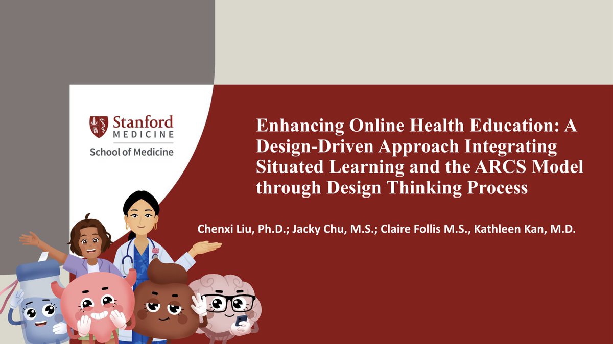 Excited to present our study and demystify the design of @BladderBasics at #AERA24! Great feedback and discussions on #OnlineLearning design and #HealthEducation. Here is more information about this project: med.stanford.edu/bladder-basics… @AERA_EdResearch @AERAOTL