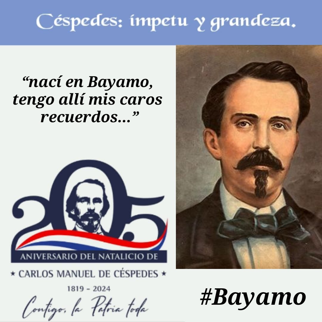 Aniversario 205 del natalicio del Padre de la Patria.#CubaViveEnSuHistiria .#EducaciónGranma.