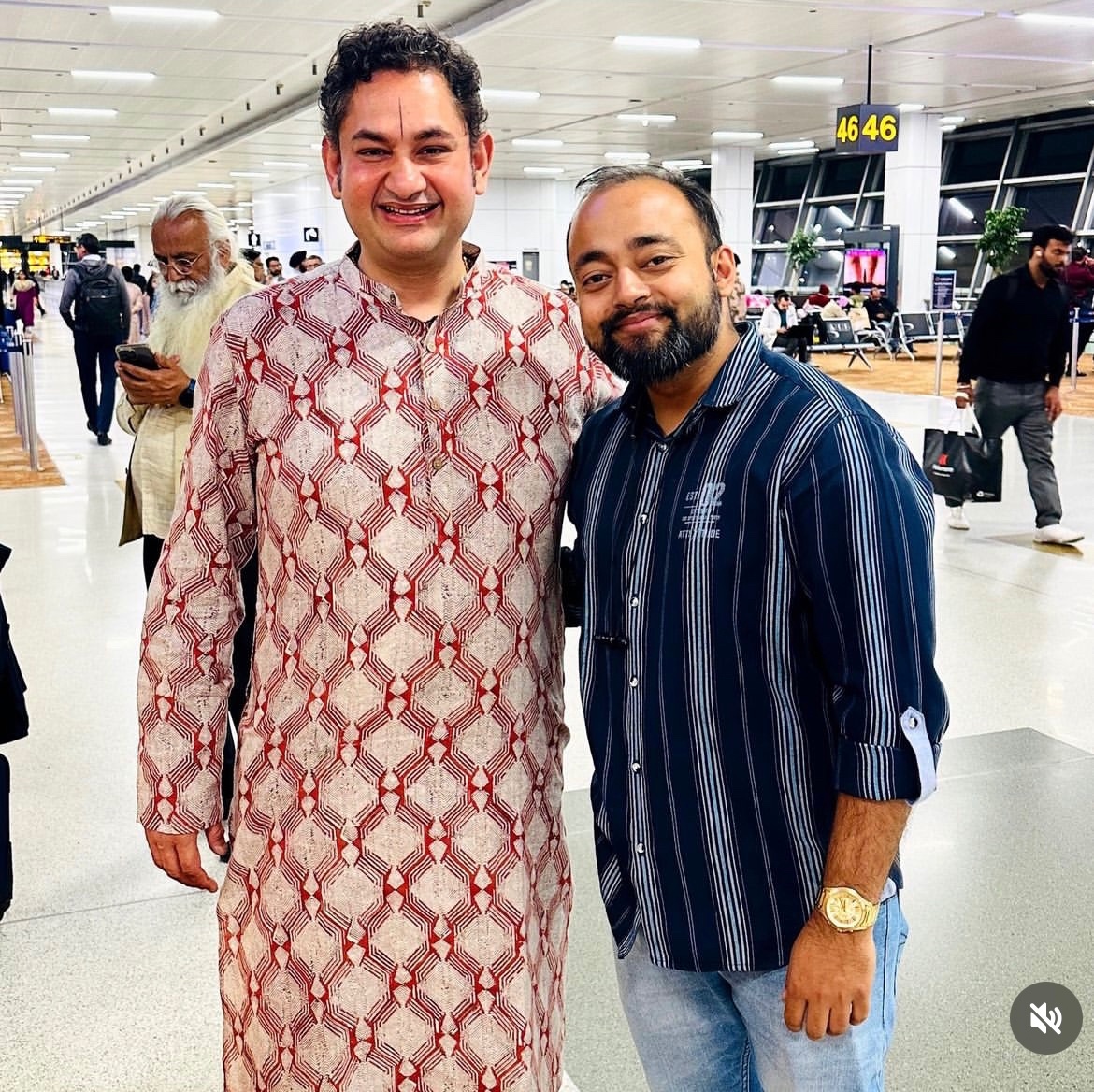 I and Pundrikji gave a TedX last month and we happened to meet at the airport. Since the flight was delayed by 2 hrs, had a good conversation around spirituality!