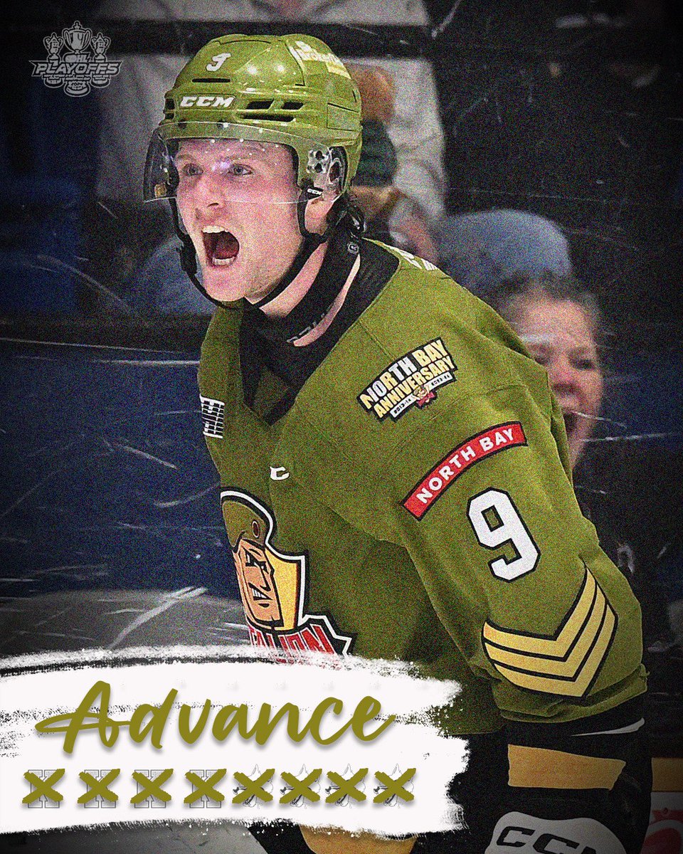 OHLHockey's tweet photo. Kings of Highway 17 👑

The @OHLBattalion book a ticket to the Eastern Conference Championship Series for a third straight year!

#OHLPlayoffs | #NBvsSBY https://t.co/TwHhQ5ZYvK