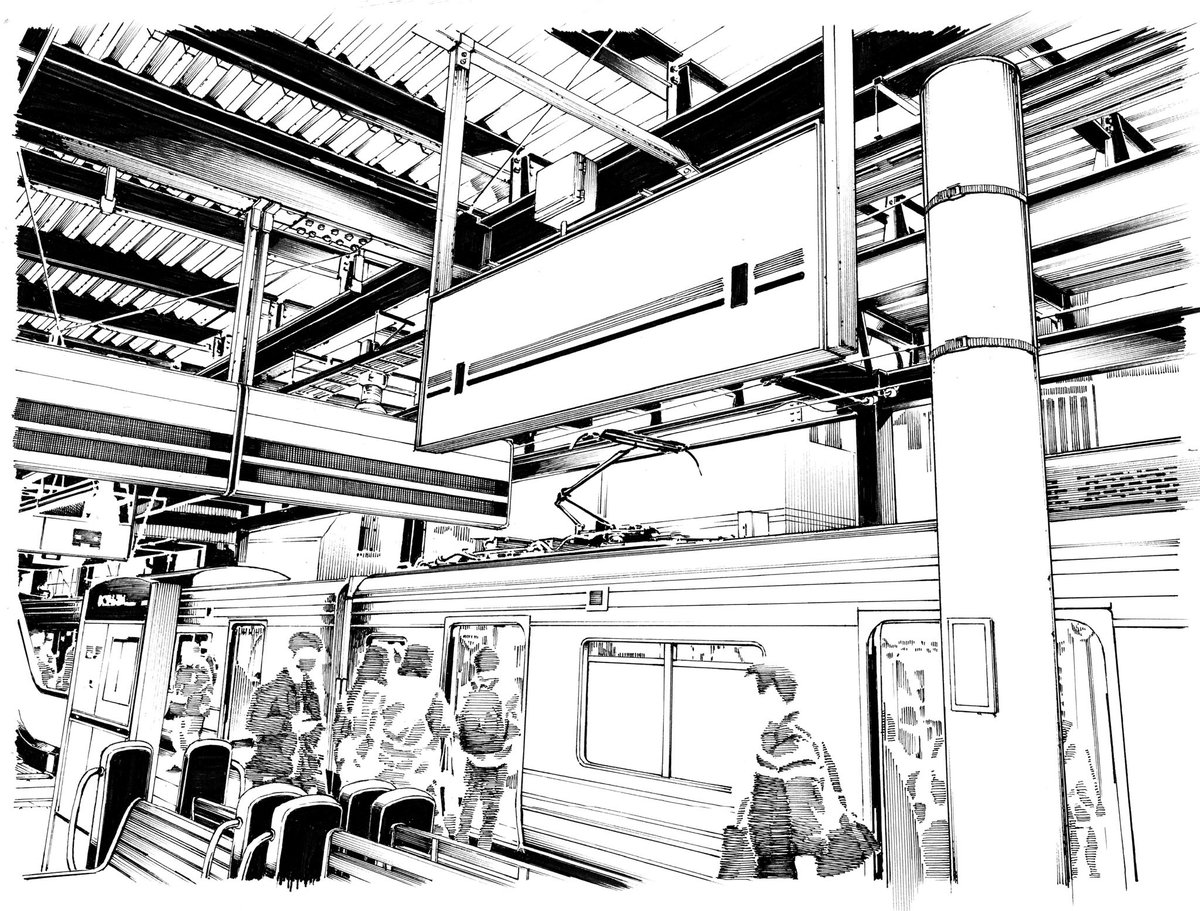 yasuhiro_fkd's tweet photo. アナログ作家のミリペントレース動画と完成背景（再掲） https://t.co/10p9WmkzIu