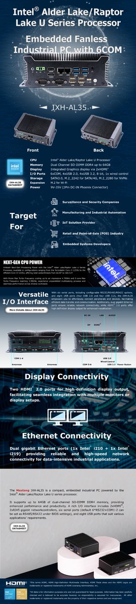 🤩Discover the Alder Lake N Series Processor-based Fanless Embedded PC

Product details:
maxtangpc.com/fanlessembedde…

#fanlessembeddedpc  #fanlesspc