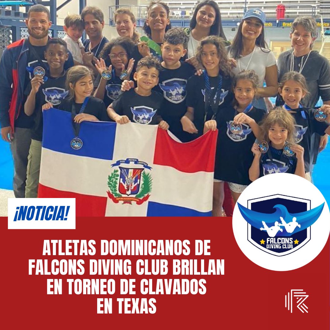 revrecreo's tweet photo. 🌊✨¡Triunfo en Texas! Los jóvenes del Falcons Diving Club de RD🇩🇴 conquistan el torneo de la AAU: 5 oros🥇,1 plata🥈, 4 bronces🥉entre talentos de 6-15 años. ¡Dominicanos marcando la diferencia!🇩🇴🔥
#OrgulloDominicano #Clavados #AAUTournament @FEDONATACION https://t.co/vZEuNQUUkq