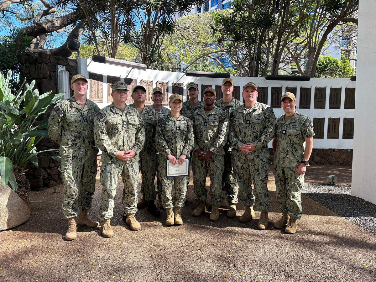 Congratulations to Lt. Cmdr. Tawney Nakamura, the Medical Department Head for Submarine Readiness Squadron (SRS) 33! She was qualified Submarine Medical Officer on April 9, and was pinned by her mother on April 16, surrounded by her SRS-33 teammates. #BravoZulu