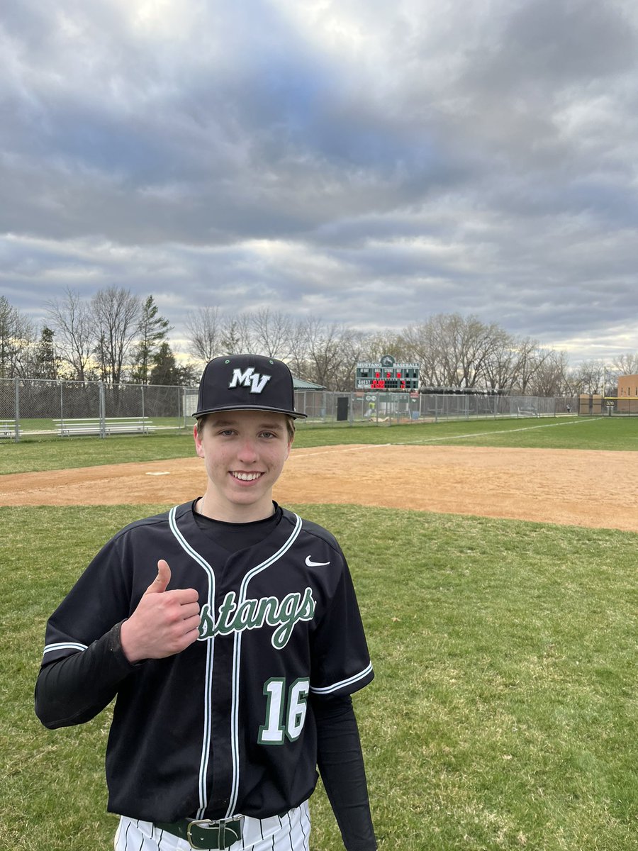 mvvarsbaseball's tweet photo. Congrats to Luke Simser, our JV @Paninos857 POG in todays win over Irondale. A menace at the plate and a menace on the bases, look out for Simser!! #Gomustangs https://t.co/rSHGfjsQmf