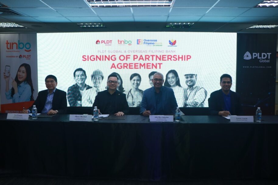 PLDT Global Corp. has teamed up with Overseas Filipino Bank to bring digital services closer to Filipinos overseas through TINBO (Tindahan ni Bossing). TINBO users with registered Smart Virtual Numbers can enjoy seamless banking services on the OFBank app. bit.ly/4aJ9rMr