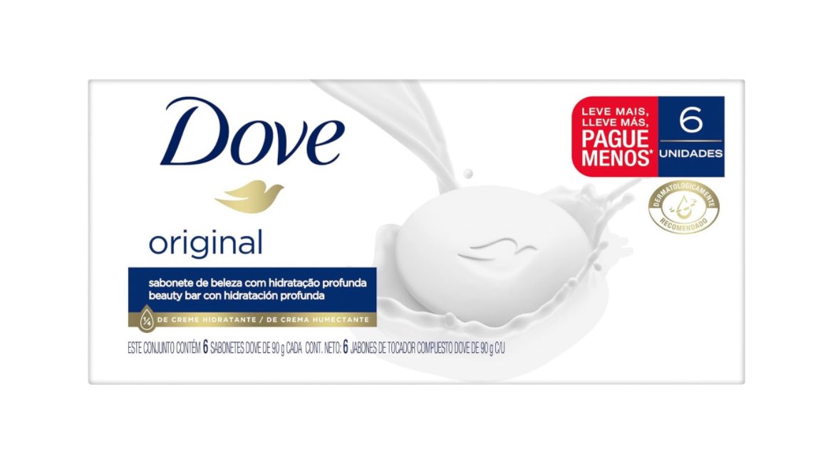 🚨 Oferta Amazon 🔷Sabonete em Barra Dove Branco 90g 6 unidades, Dove 💵De R$33,57 por R$22,90 🛒amzn.to/4aLhJDK
