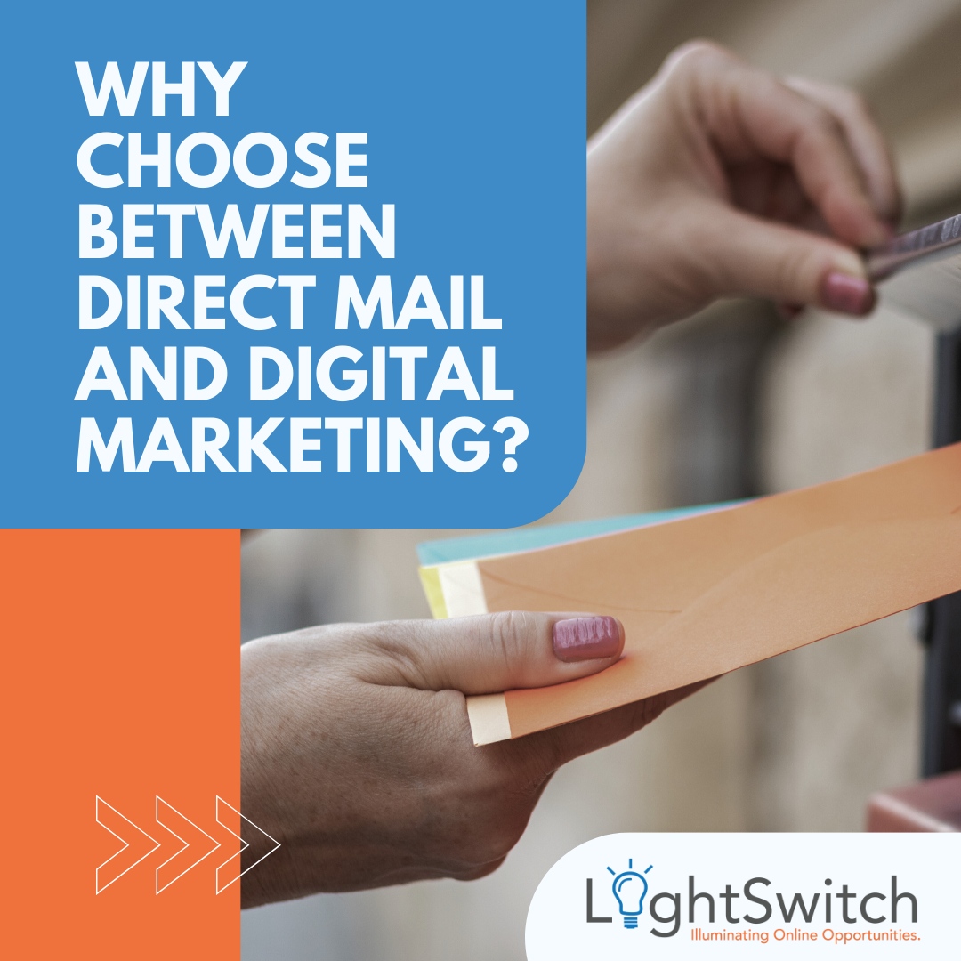 Why choose between direct mail and digital marketing when you can have the best of both worlds? 

Double your impact and watch those response rates soar! 

#marketinggenius #bestofbothworlds #LightSwitchMedia #DigitalMarketing #LeadGen #MarketingStrategy