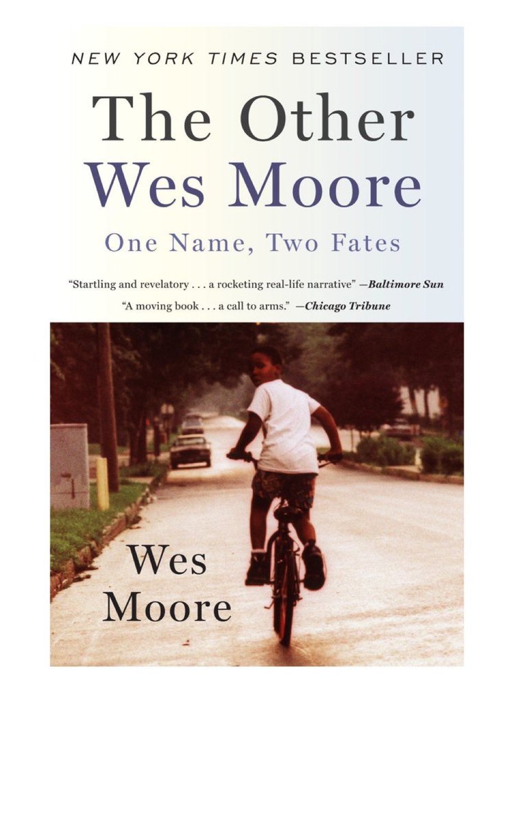 kupidobaron's tweet photo. What a thought-provoking read. Wes Moore, was intrigued by a story of another Wes Moore, sought for robbery and murder, in the same newspaper his Rhodes Scholarship was published. His curiosity resulted in this important contribution. #TheOtherWesMoore https://t.co/G1GpXeepAH