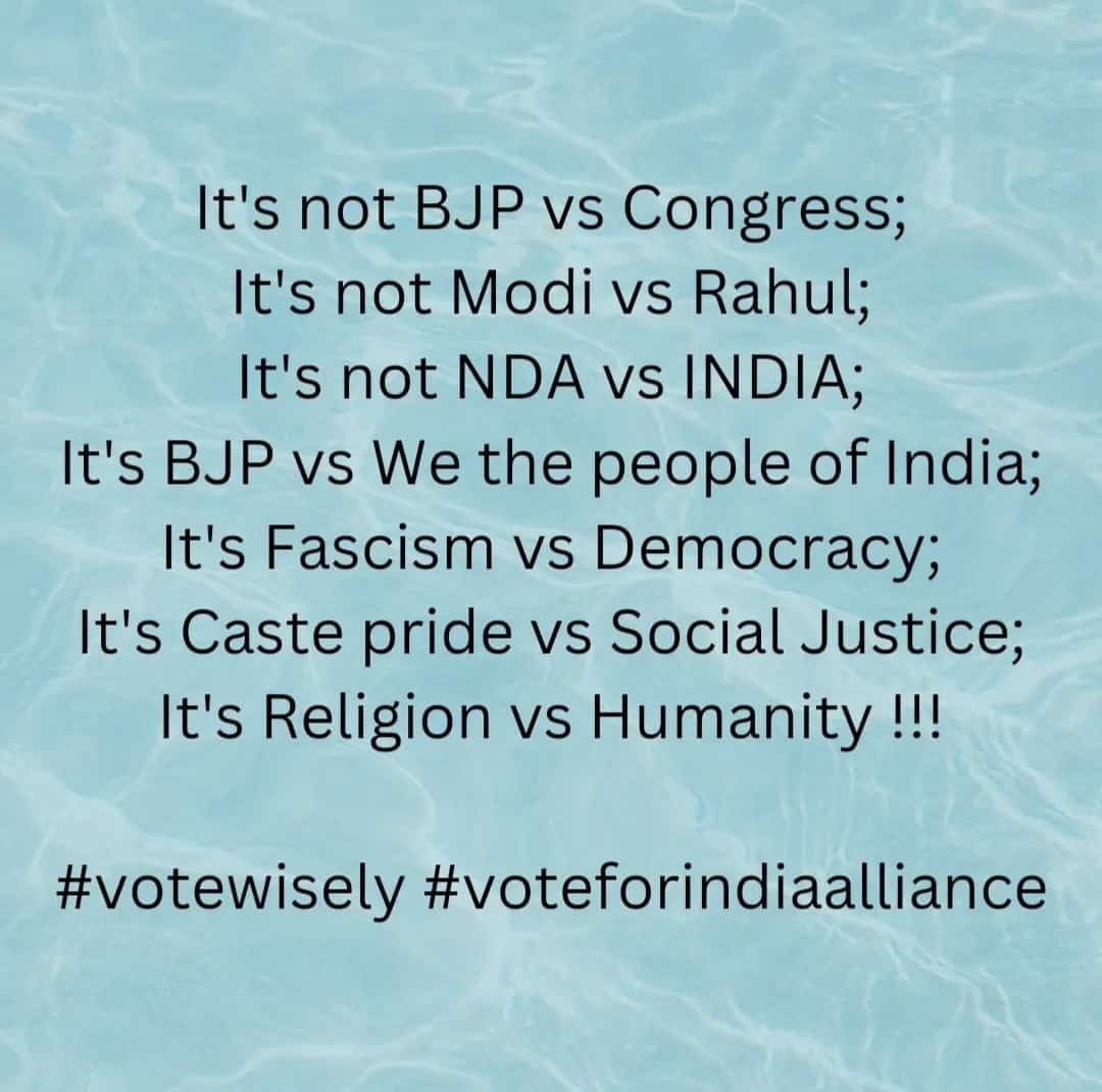 #VoteforINDIAalliance 
#SayNoToBJP