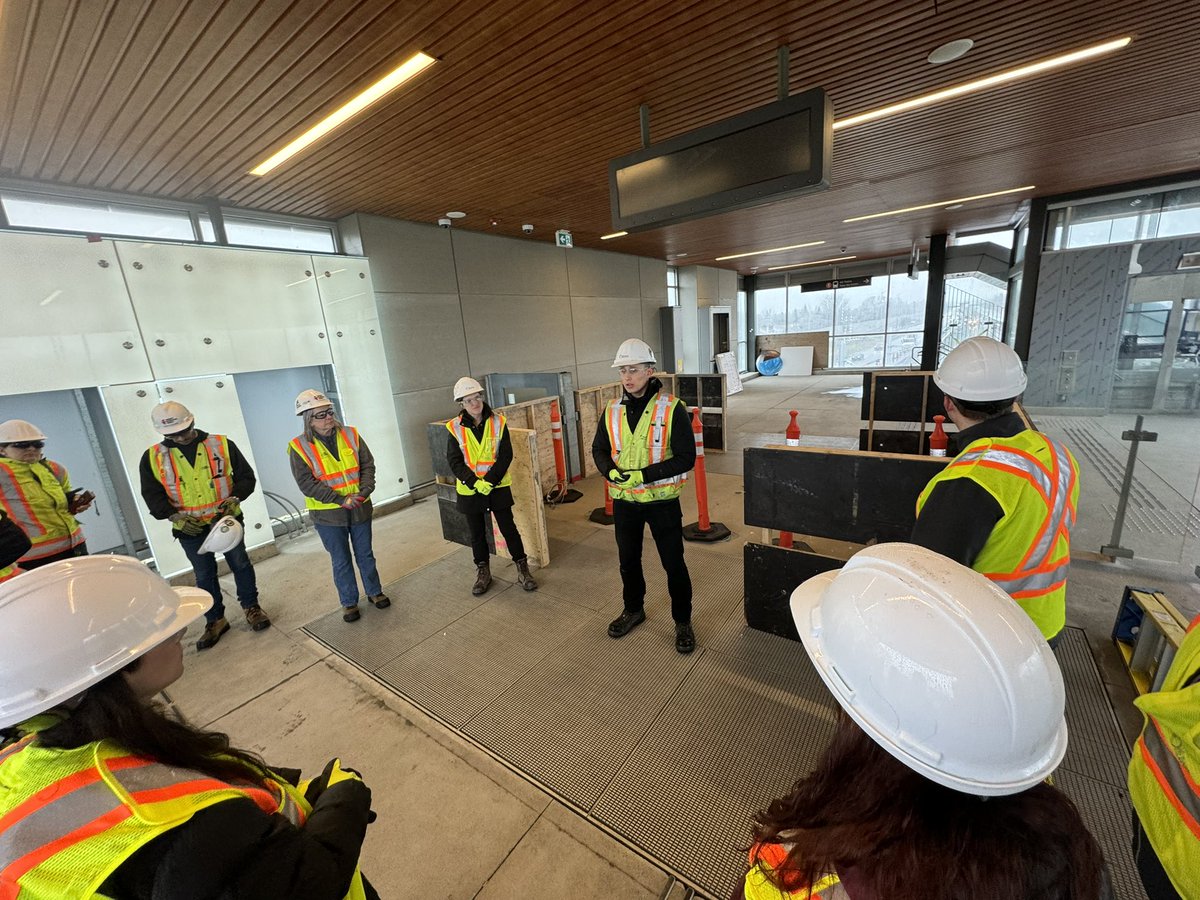 Went to check out the Jeanne d'Arc station this afternoon with east end councillors Catherine Kitts, Laura Dudas and Matt Luloff. 👷🏼‍♂️🚊 The Stage 2 East extension is coming together very well. Big thank you to the whole team of people who guided us through the site, updated us on