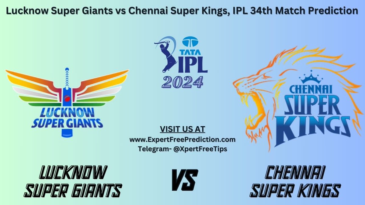 Lucknow Super Giants vs Chennai Super Kings IPL 2024 34th Match Prediction

#LSGvsCSK #CSKvsLSG #CHEvsLUK #IPL34thMatch #ChennaiVsLucknow #LucknowSuperGiantsVsChennaiSuperKings #IPL2024 #viratkohli #ipl #msdhoni #rohitsharma  #ExpertsFreeTips

Read Here- expertfreeprediction.com/lsg-vs-csk-bet…