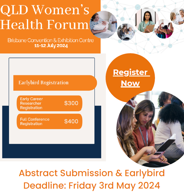 📢 Only two weeks until abstract submission and earlybird registrations close for the #QLDWomensHealth Forum (3 May). ℹ️ More information here: qldwomenshealth.org #HealthForHer #HealthEqualityQLD