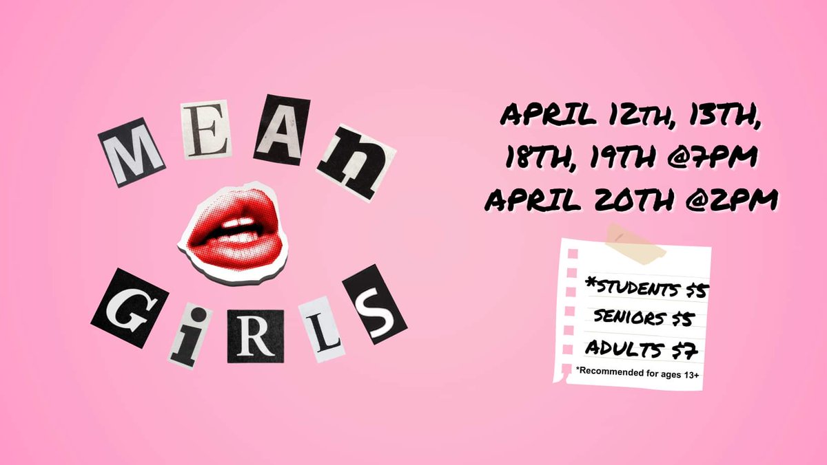 ERHS presents MEAN GIRLS!
A fun, fabulous musical. Shared by a blow the house down cast and crew! This is the last weekend to see us. Tickets at the door. Seeing you there would be sooo Fetch!