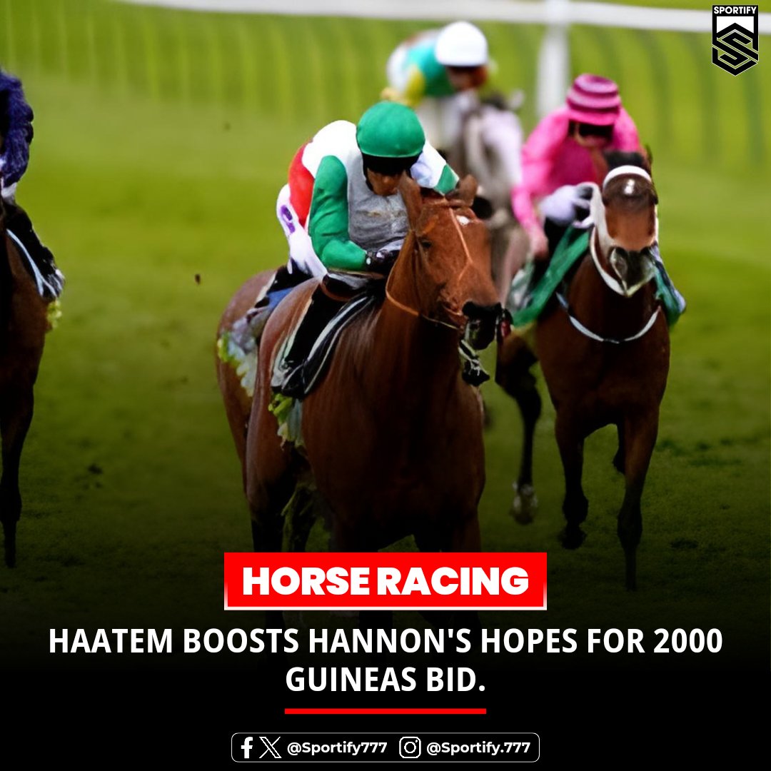 From underdog to Guineas contender! 🏇

Haatem stuns with a Craven Rout, rewriting the racing narrative. 🌟🏆 

#Sportify #SportsNews #Haatem #CravenRout #GuineasContender #RacingStar