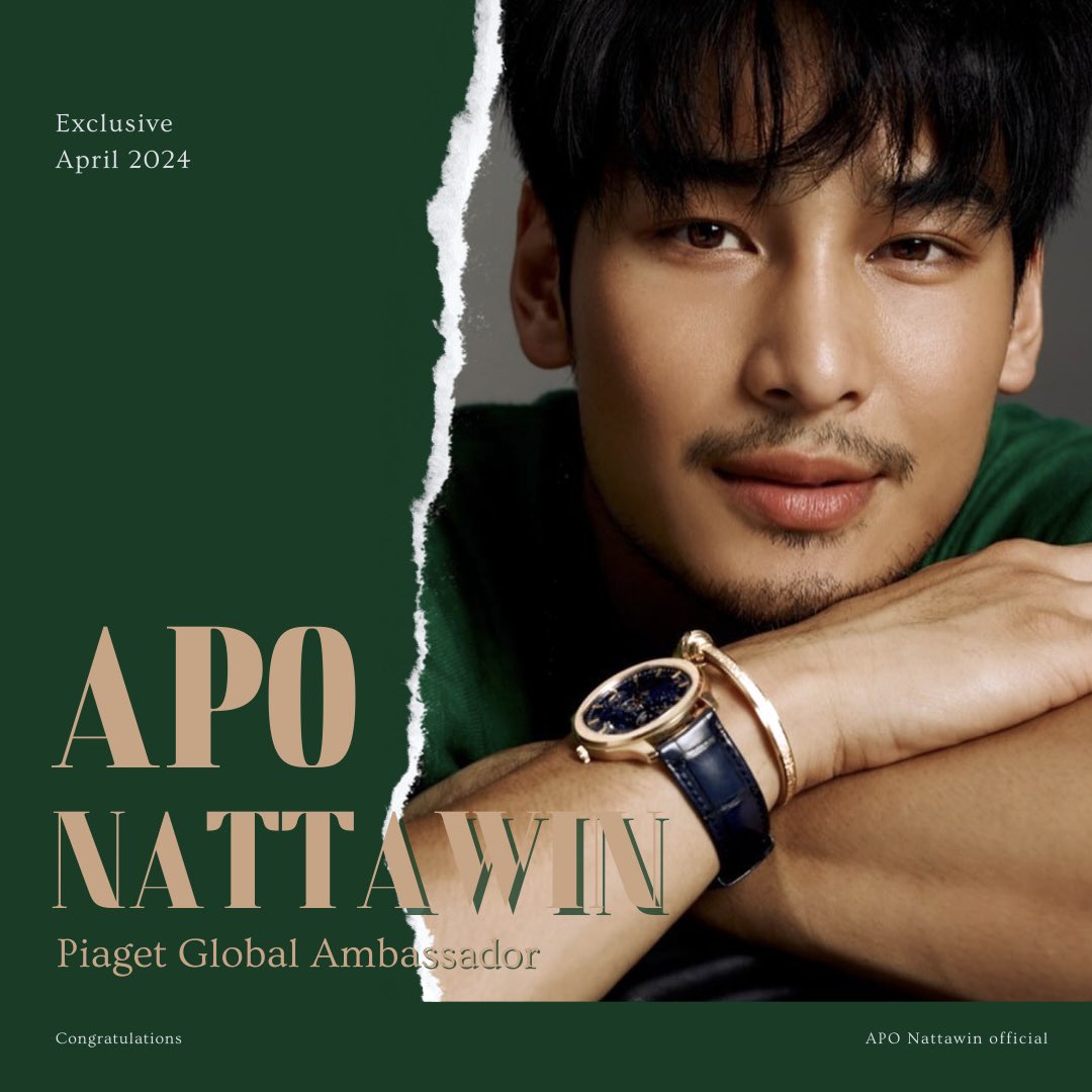 ApoNattawinofc's tweet photo. ดีใจที่มีอาโปเป็นแรงบันดาลใจ เป็นหนึ่งในพลัง หนึ่งในเป้าหมายสำคัญ เป็นตัวอย่างของความพยายาม 

APO NATTAWIN GBA OF PIAGET

#CongratsGbaApo 
@Nnattawin1 https://t.co/8gfqIO4QPd