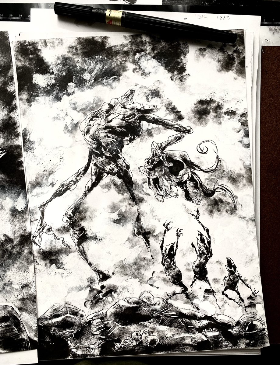 AdamArcherArt's tweet photo. One of the pages from my graphic novel #RealmsOfRuin. All my career I worked on 11 x 17 art boards. My self published graphic novels are on 9 x 12. So much better👍💥
The book on indigogo…
https://t.co/iMP8ASQrfC https://t.co/YzW7JYWLiN