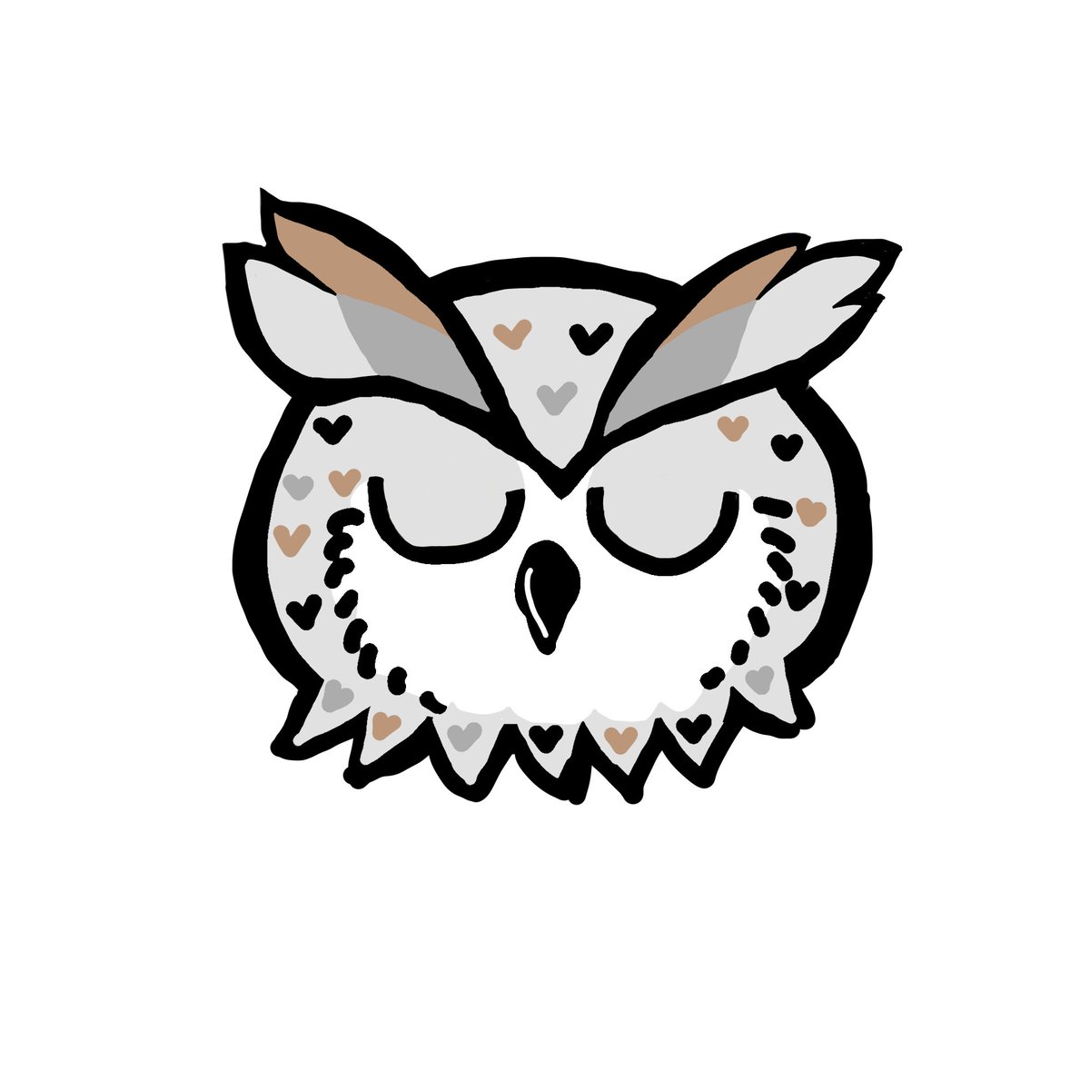 ホロ描いてみた♡

#フクロウ #アメリカワシミミズク
 #owl #GreatHornedOwl #イラスト