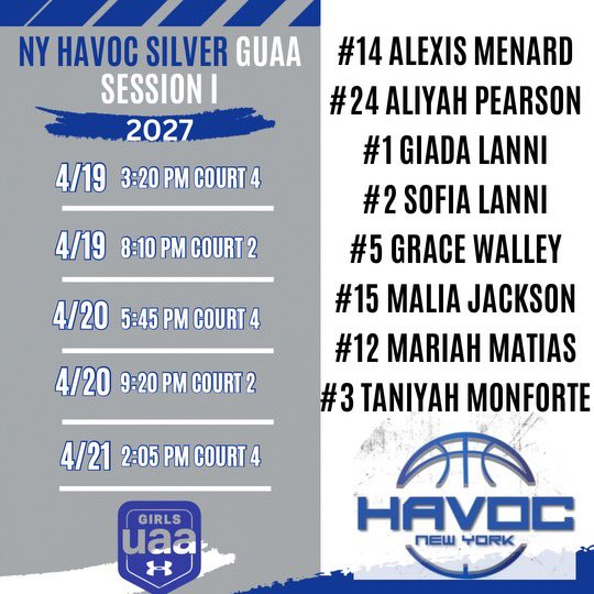 Excited to watch our 2027 GUAA team compete for the first time in the GUAA. Schedule below ⬇️ #bluebloods