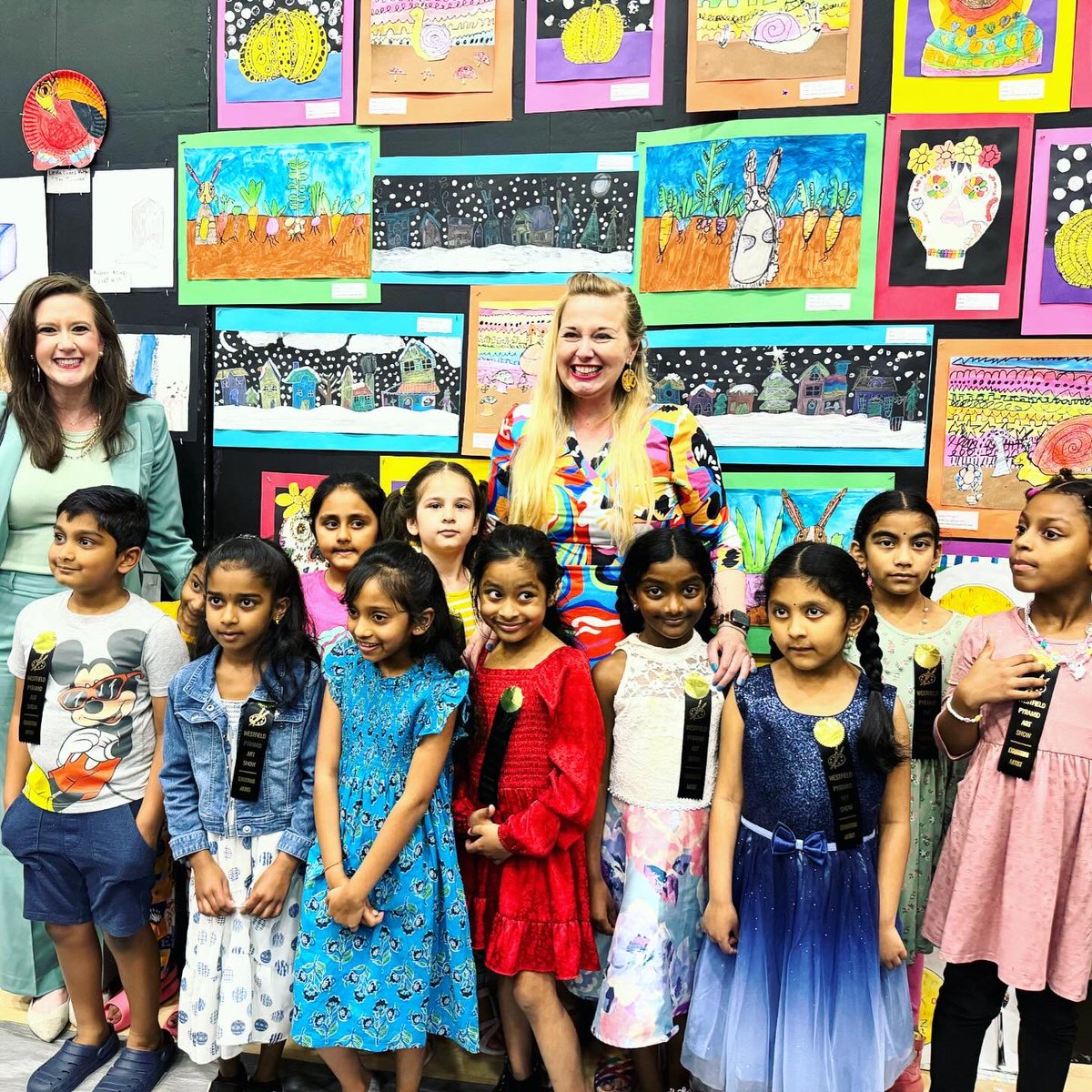 🎨🎉The Westfield Pyramid Art Show was absolutely incredible! Our young artists showcased their amazing talents and creativity. Thank you, Ms. Glover for inspiring our Mustangs! #OneTeamOneDream. #MustangsThrive <a href="/FCPSMcNairES/">McNair Elementary (PreK-2)</a> <a href="/fcpsnews/">Fairfax Schools 🌟</a> <a href="/FCPSR5/">FCPS Region5</a> 🎉🎨