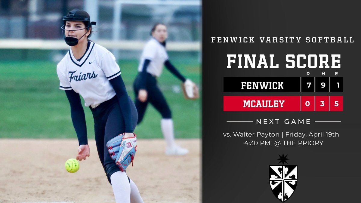 FriarSoftball's tweet photo. M. Mullen put Friars on board in the 2nd w/ a double. T. Nevarez singled, scoring 2 runs, L. Lowery tripled, scoring 2 runs, G. Simon doubled, scoring 1 run. K. Janda went 3-4! Lowery earned the W w/ 7Ks over 5 innings &amp; 2-3 in the box! @FenwickAD https://t.co/79R7e2Qtpd