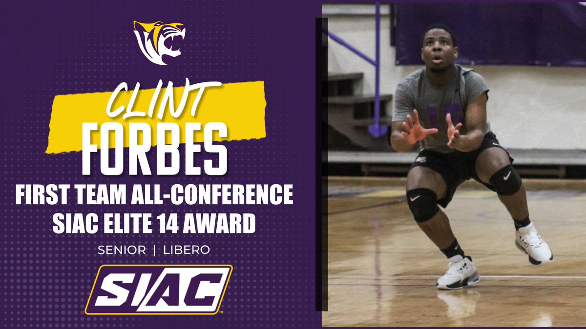 Congratulations toe @benedictcollegevolleyball Clint Forbes for earning @thesiac ALL-CONFERENCE honors and ELITE 14 honors as well. #GoTigers #TheBestofBC