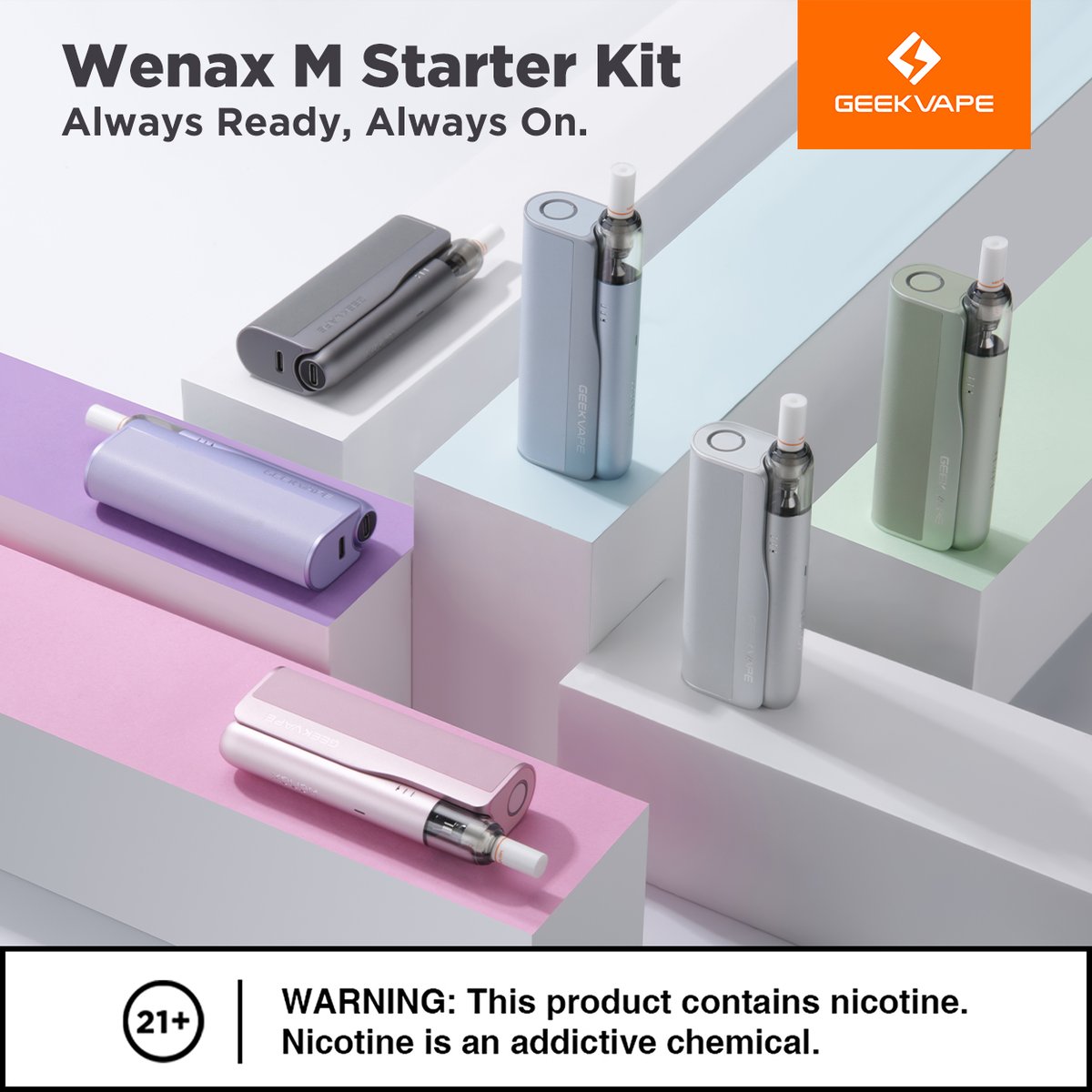 Introducing the vibrant Wenax M Starter Kit in a spectrum of colors! Stay ready, stay on. 🎨#WenaxMStarterKit #AlwaysReadyAlwaysOn