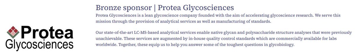 Protea Glycosciences are excited to be attending as a bronze sponsor for the upcoming 5th Australasian Glycoscience Symposium (ags2024.org.nz). We look forward to seeing you there.

We will be unveiling some of our newly developed glycomics QC solutions.