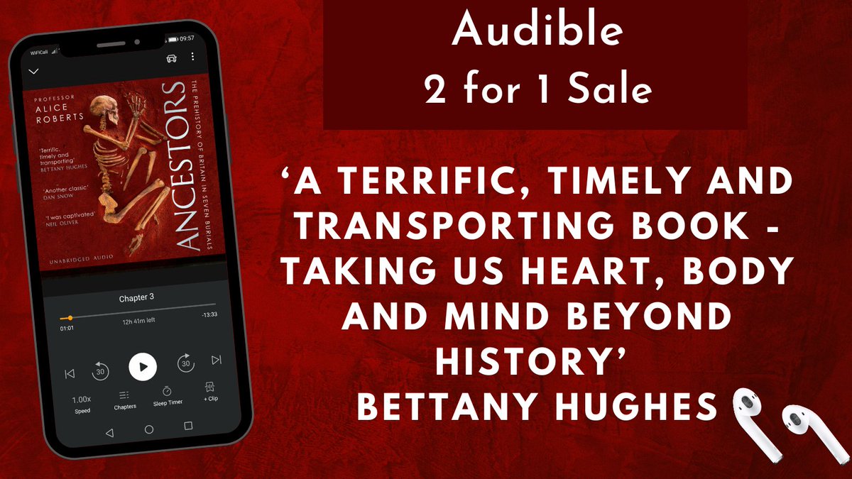 An extraordinary exploration of the ancestry of Britain through seven burial sites. Listen to the fascinating history of our #Ancestors by @theAliceRoberts now in @audibleuk's 2 for 1 Sale! adbl.co/4cXnIGL