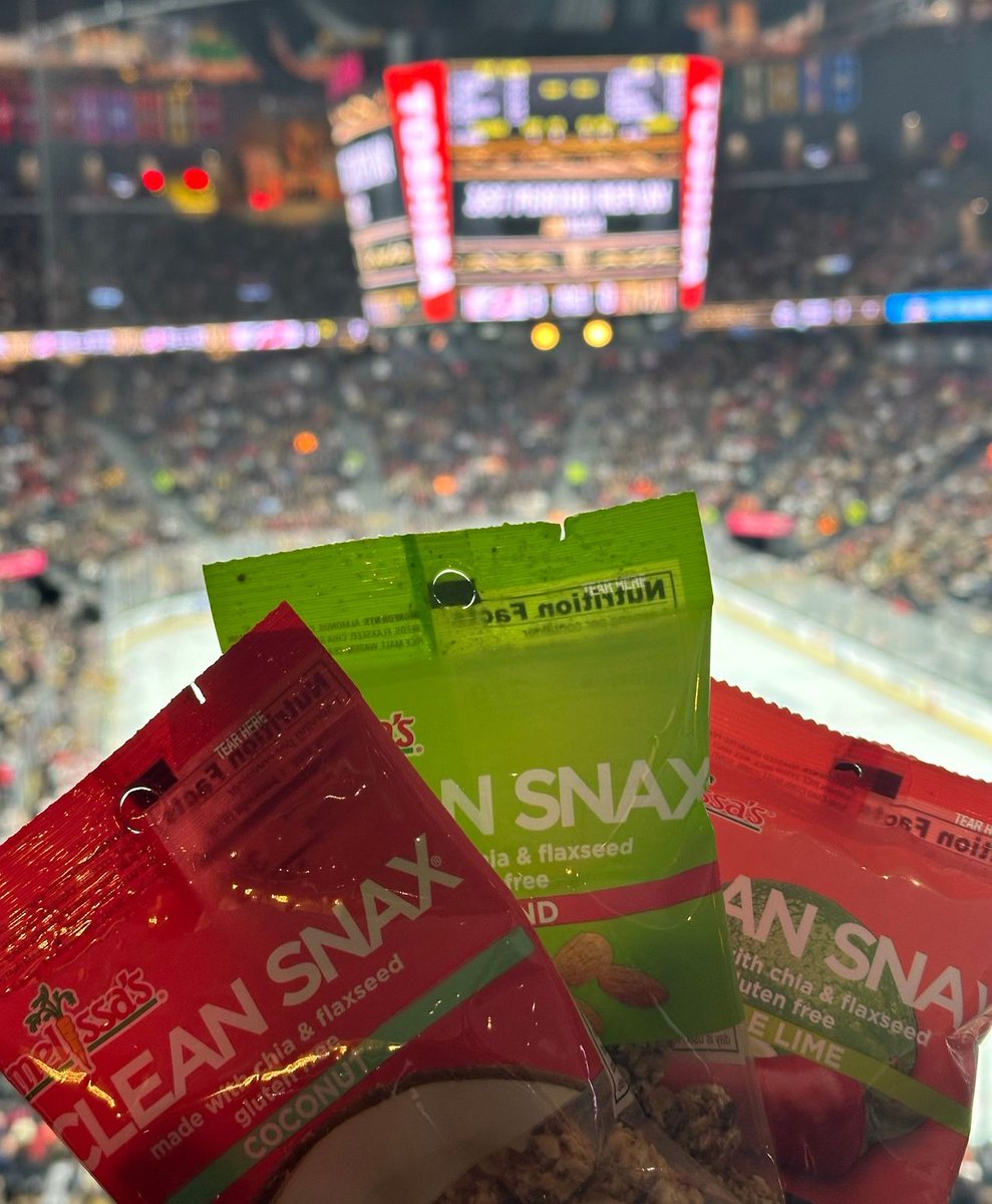 Last regular season game for the Golden Knights!

🏒 @GoldenKnights vs @AnaheimDucks
🏟️ @TMobileArena

Don't forget to grab a bag of #CleanSnax before faceoff!

#MelissasProduce #HealthyOptions #VegasBorn #FlyTogether