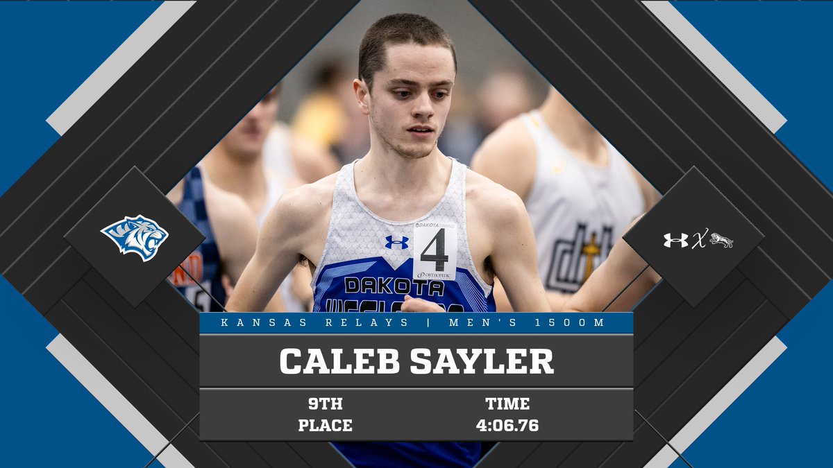 dwtigers's tweet photo. 🐯Kansas Relays Update!🐯
Caleb Sayler finishes 9th in the men's 1500m! 
Follow the live results here➡️ https://t.co/aVIgCnRSw4
@DWUXCTF #BleedBlue https://t.co/0PUu3pBz1Y