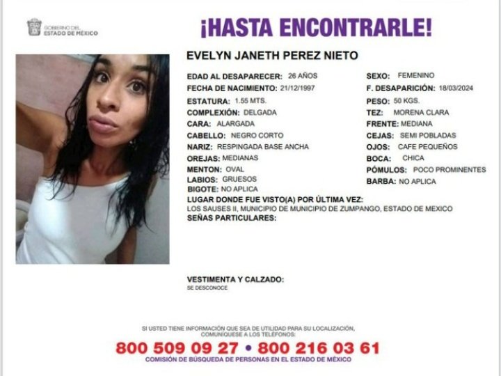 adrianaesthela's tweet photo. ...Hasta que fue vista por última vez aquella tarde de marzo, cuando los vecinos la vieron salir de su casa, cubierta solo con una cobija. 

El 8 de abril, la Fiscalía estatal emitió la ficha de búsqueda de Evelyn Janeth https://t.co/XPG6jjPzEs