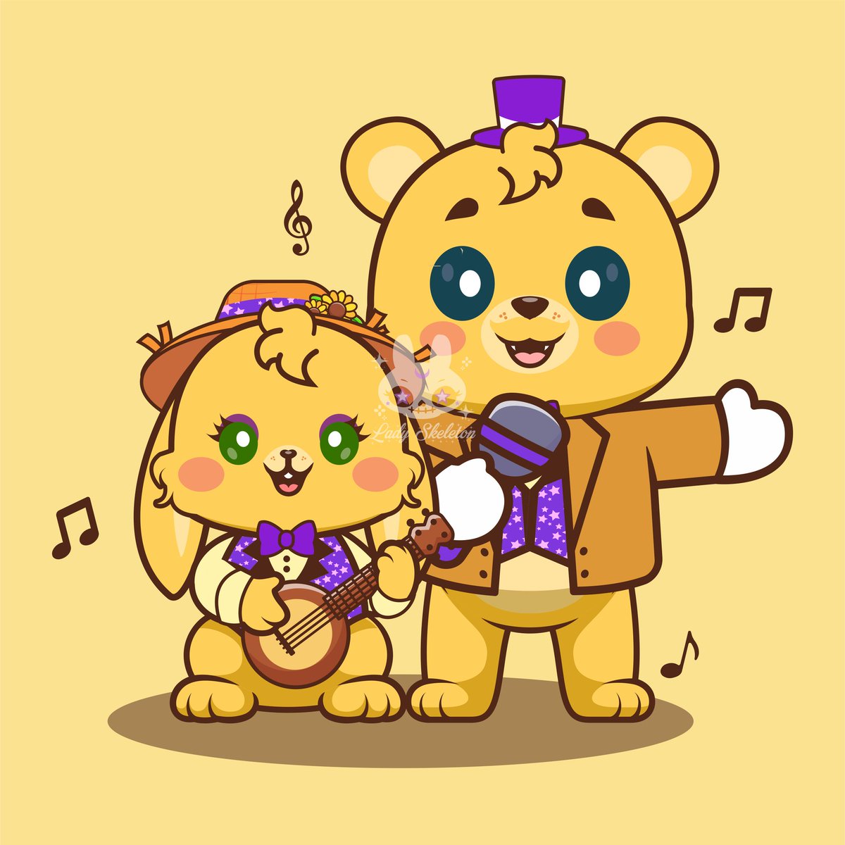 starryxbunny's tweet photo. 💛🌼🐰🐻🌼💛 #springbonnie #fredbear #springbear #fronnie https://t.co/hLuDax7xzd