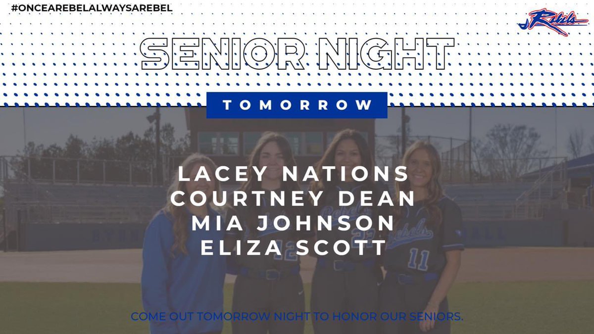Byrnes_Softball's tweet photo. Excited to celebrate our 4 seniors 💙
#Team38 | #BeAboutIt https://t.co/WOG8RLCgwU